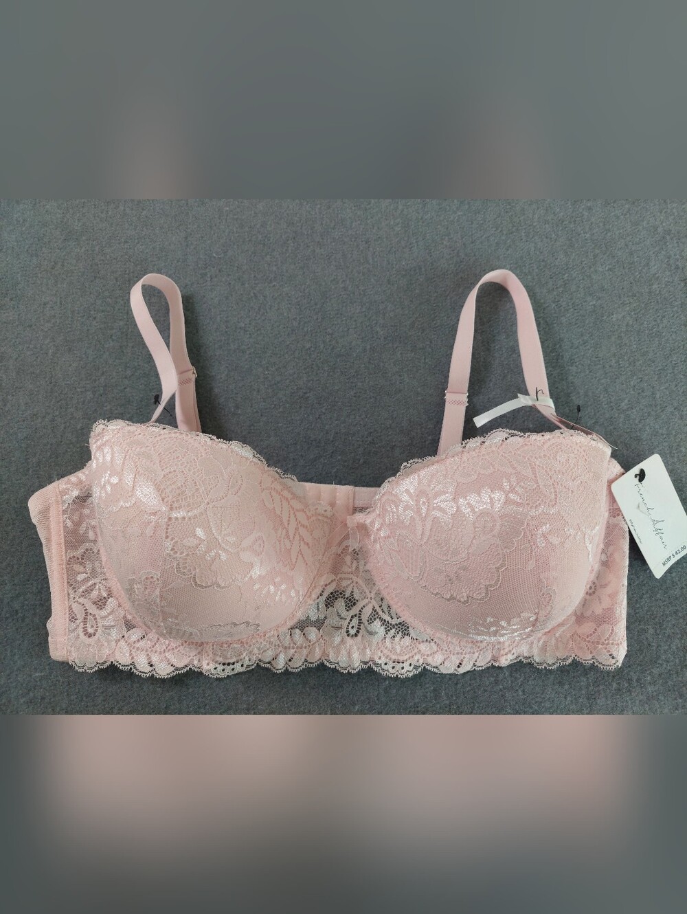 French Affair Mary's Rose Full Figure Lace Underwire Bra 38DD NWT